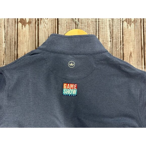 PETER MILLAR crown sport 1/4 zip SZ M color Navy NWT embroidered game show net - Picture 7 of 7